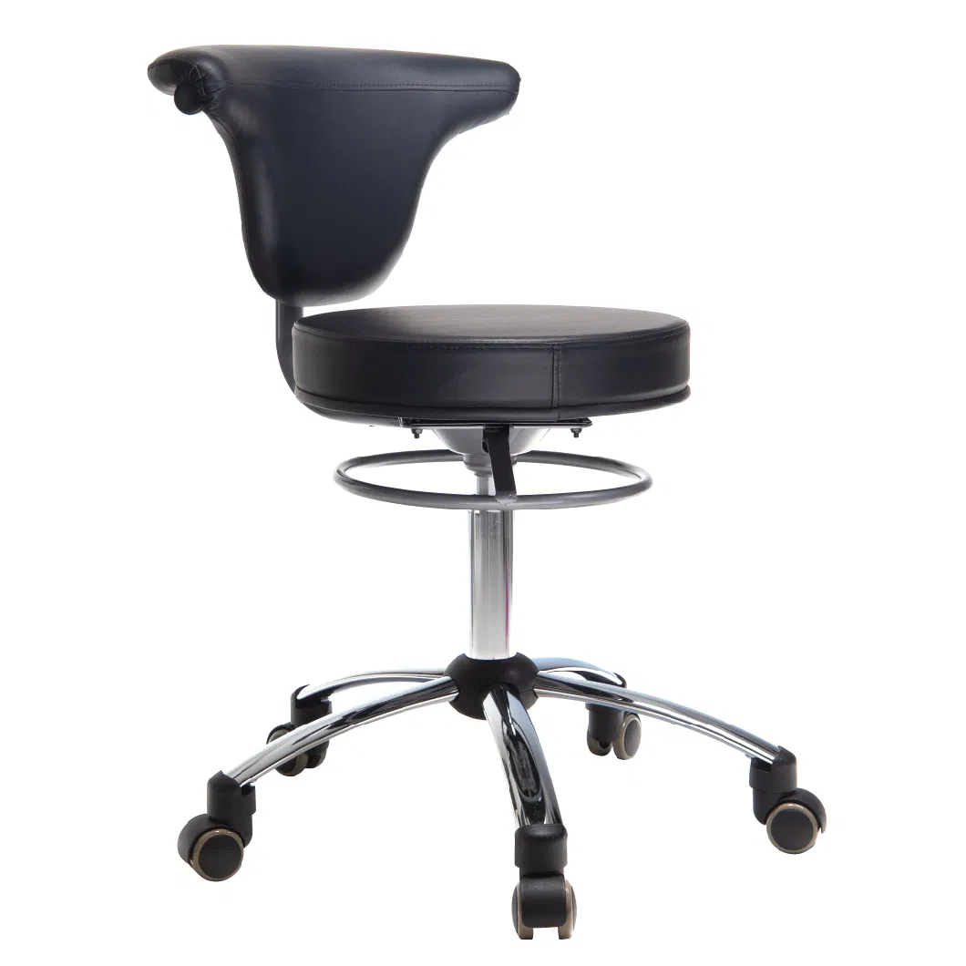 Comfortable Swivel Adjustable Dental Doctor Chair with Backrest