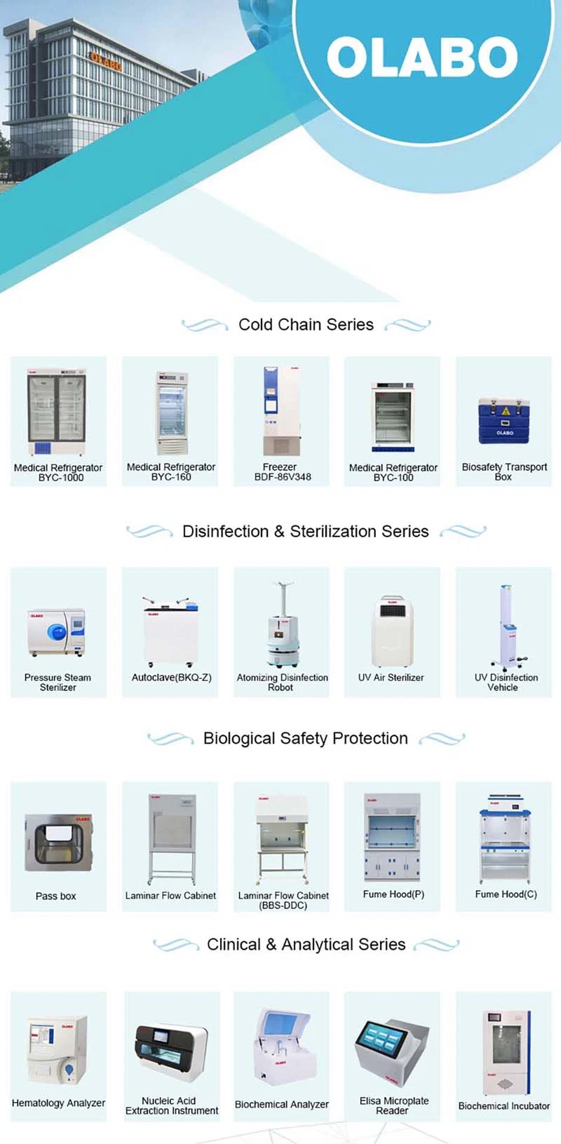 OLABO China Lab Medical Electric Chemical PCR1200 Cabinet