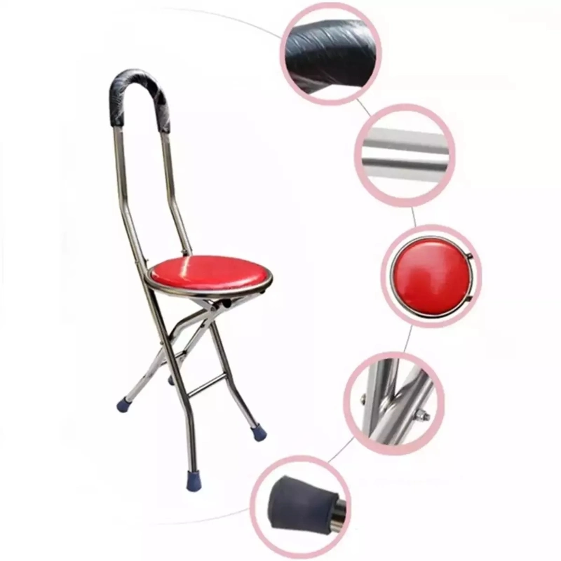 Most Popular Products Medical Portable Walking Cane Chair Stool for Elderly Disabled