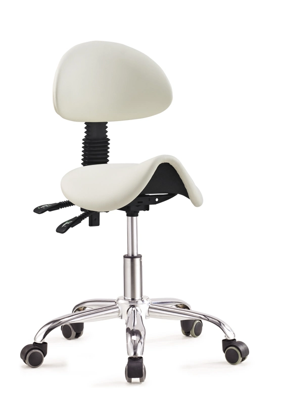 New Split Saddle Stool for Tattoo Dental Medical with Wheels Voiceless