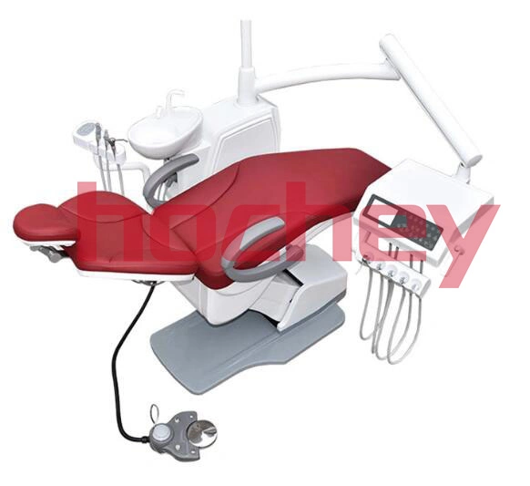 Hochey Medical Cheap Medical Clinical Integral Dental Unit Dental Chair with Air Compressor LED Lamp Doctor Stool Price