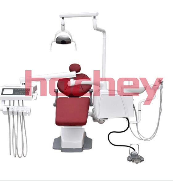 Hochey Medical Cheap Medical Clinical Integral Dental Unit Dental Chair with Air Compressor LED Lamp Doctor Stool Price