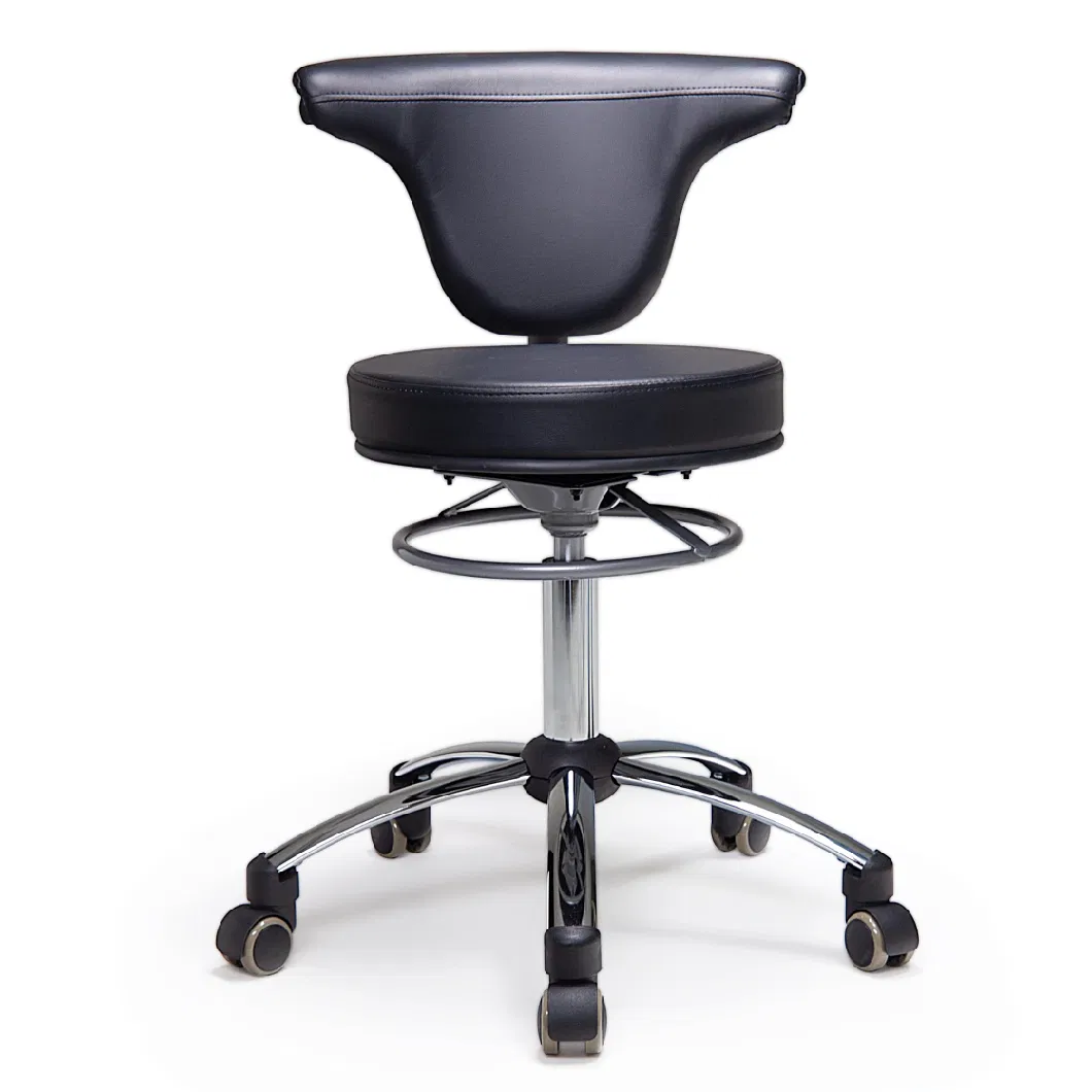 Comfortable Swivel Adjustable Dental Doctor Chair with Backrest
