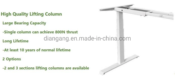 63 X 55 Inch Electric Height Adjustable Corner Stand up Desk, 3 Parts Table Top, Metal Frame, L-Shaped Standing Workstation
