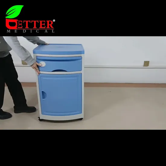 Medical Products Economic Hospital ABS Plastic Bedside Cabinet 