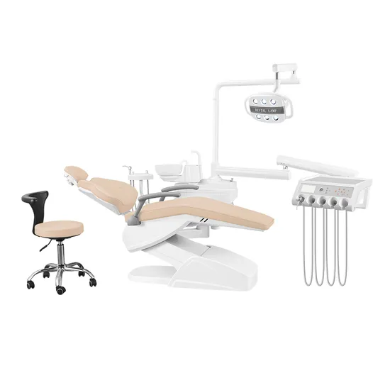 New Dental Treatment Chair with 6 LED Dental Sensor Lights Dentist′s Stool Large Patient Seat Aesthetic Design 