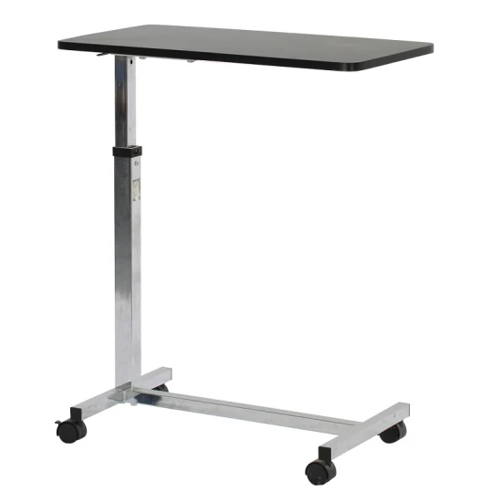 Mobile Laptop Cart Medical Movable Over Bed Table Patient Eat Dining Desk