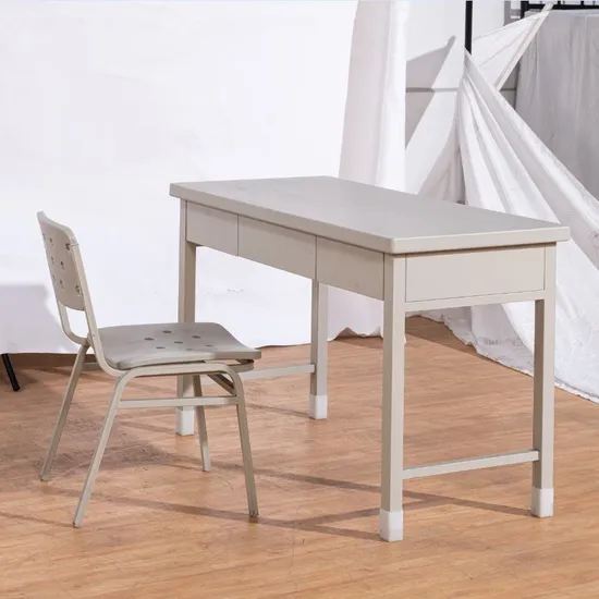 Stainless Steel Doctor Computer Desk Teacher Desk Iron Desk with Drawer 