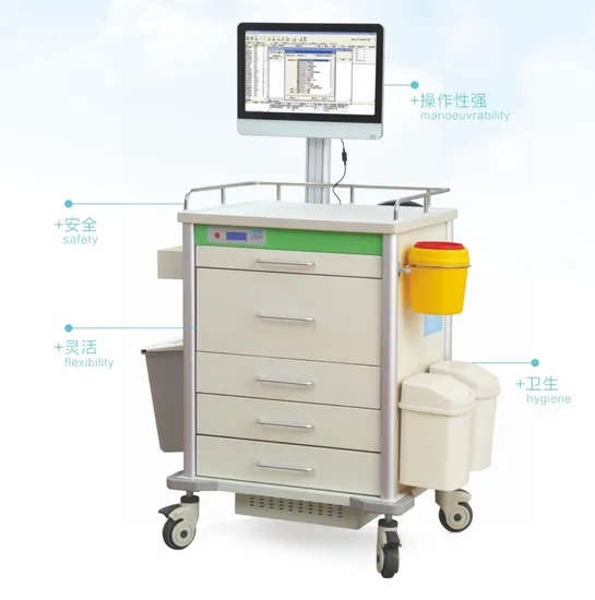 Medical Nursing Cart Hospital Instrument Storage Cart Trolley 