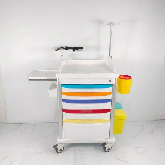Premium Emergency Trolley with Multiple Storage Compartments for Medical Use 