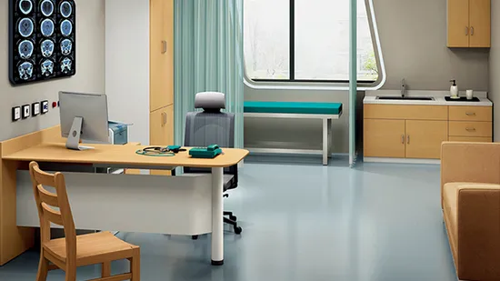 Factory Customized Nail Hospital Nursing Furniture Computer Desk CEO Doctor Table White Office Desk 