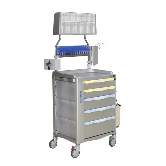 Hospital Patient Anesthesia Trolley Medical Carts with Embedded Storage 