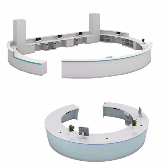 Medical Furniture Marble Customized Reception Desk Company/Hotel Reception Front Desk