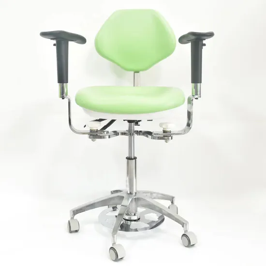 Hospital Medical Adjustable Swivel Doctor Stools Chair with Backrest 
