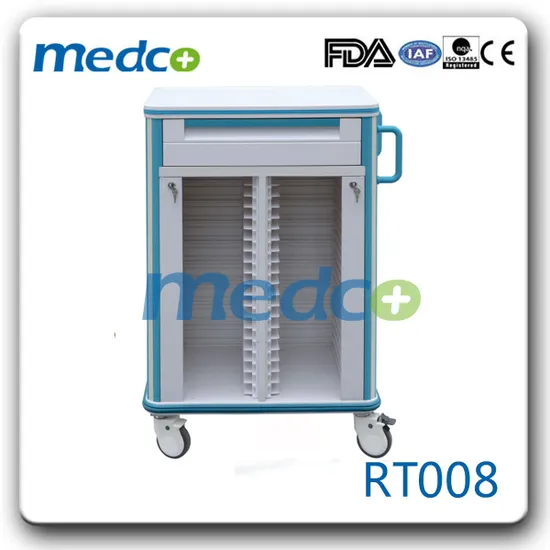 Hospital Medical Record File Storage Patient Chart Holder Trolley 