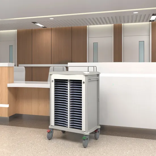 Secure Hospital Storage and Transport Medical Records Trolleys 