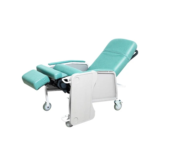 Mobile Medical Hospital Grade Recliner Phlebotomy Chair with Wheels for Patient Room