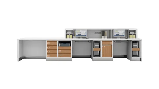 Ergonomic Nurse Station with Built
