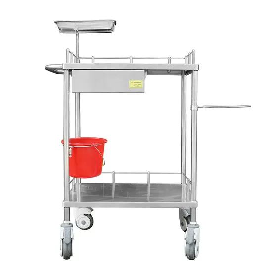 Cheap Price Medical Stainless Steel Treatment Cart Hospital Storage Trolley Beauty Salon Medical Move Detachable Three