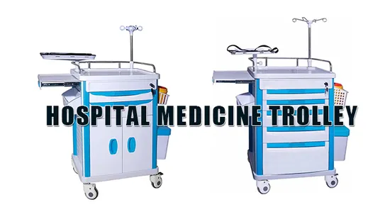 Hospital Furniture Factories China Medical Equipment Medication Storage Transport Emergency Trolley for Hospital 