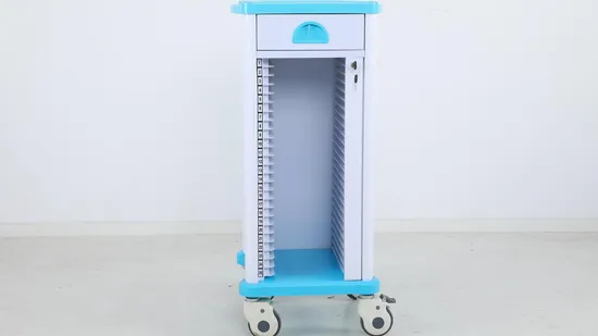 Cheap Selling Wholesale ABS Patient Files Storage Mobile Medical Record Trolley with Lock Drawer 