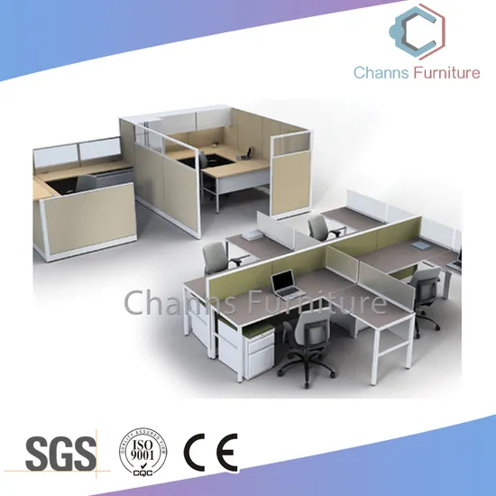 Modern Furniture Four Seats Office Workstation with Metal Legs (CAS