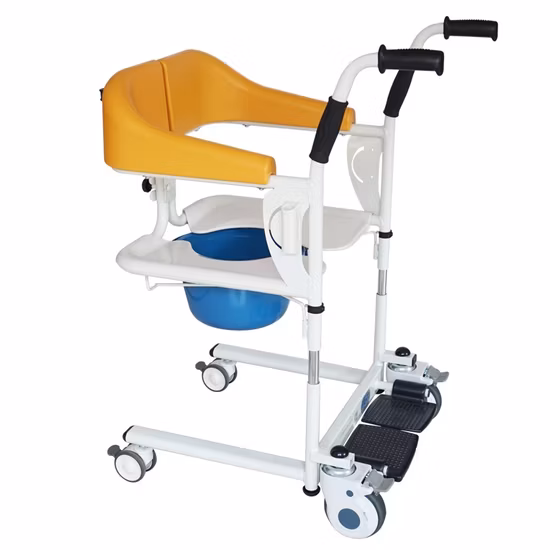 Manual Patient Transfer Chair Lifting Chair with Commode
