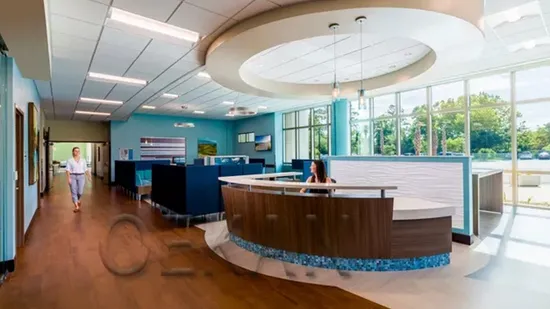 Wooden Large Customized Clinical Dental Epoxy Wood Table Oval Nurse Station Reception Desk Round Table Nurse Station Design 