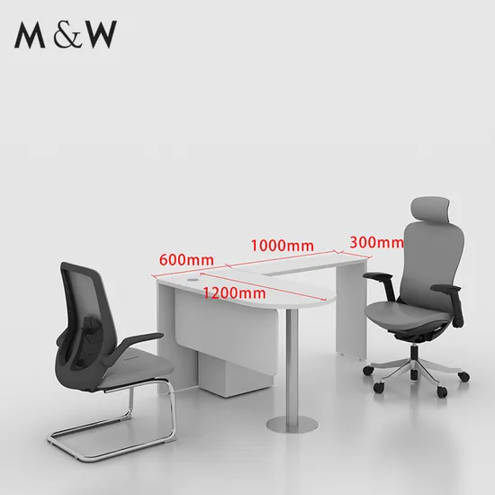 M&W Foshan Manufacture White Desk Officel Shape Doctor Office Desk 