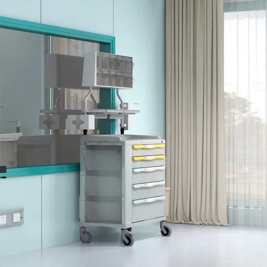 Hot Sale Medical Medicine Anesthesia Storage Trolley Cart 