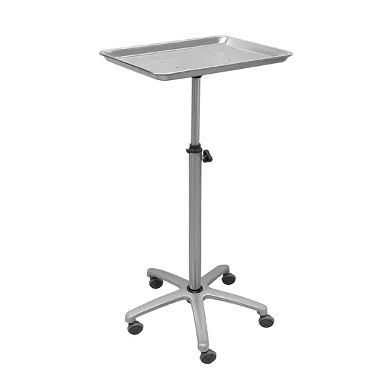 Salon Rolling Aluminum Tray Cart on Wheels for Hair Stylist, Tattoo Medical Tool Storage Trolley, Hair Coloring Beauty SPA Service Holder 