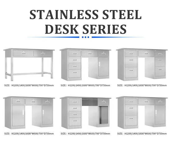 Stainless Steel Office Desk Computer Desk Experimental Medical Operation Table 