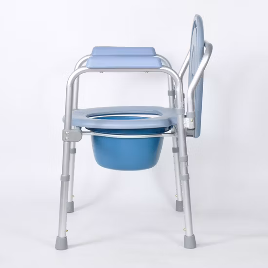 Toilet Chair with Wheels Pull out Commode for Patient