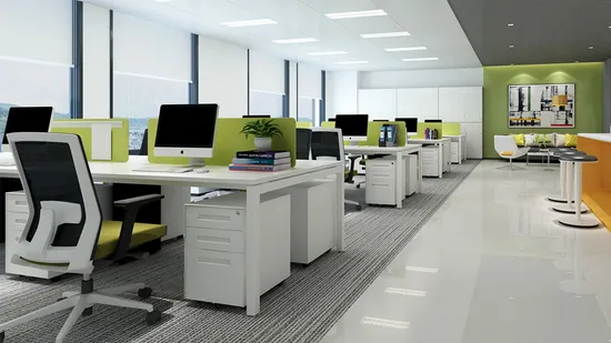 Wholesale Coworking Desk Modern Office Table Design 8 Person Workstation 